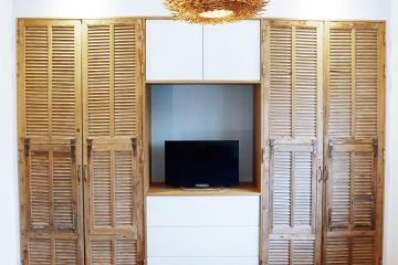 Dressing persiennes Vénitiennes et niche en chêne 26